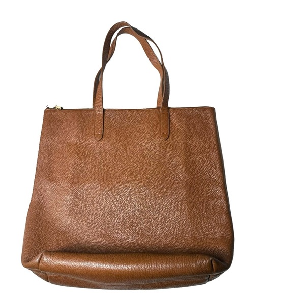 Cuyana Classic Leather Zipper Tote Brown - Picture 8 of 16